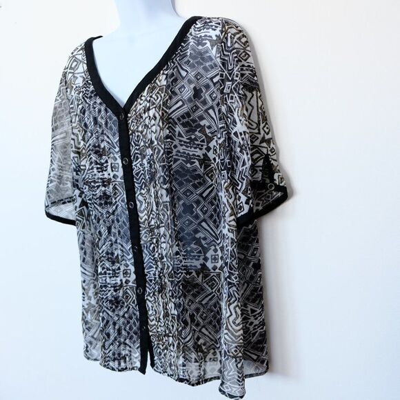 Reitmans PLUS sheer top blouse - Picture 2 of 11